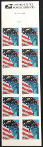 US #3978a MNH Booklet of 10 Flag/Statue of Liberty SCV $8.50