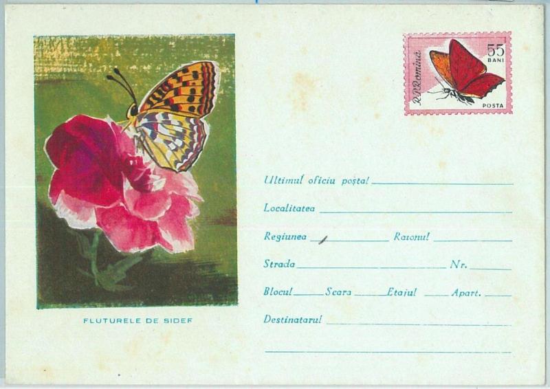 67487 -  ROMANIA  - Postal History - Postal Stationery COVER - BUTTERFLY 1961