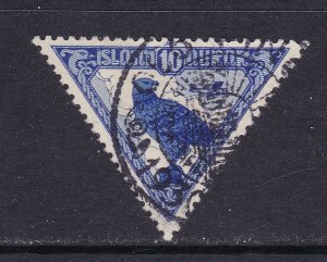 Iceland Scott C3, 1930 Gyrfalcon Air Mail, VF Used.  Scott $75