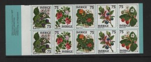 Sweden   #1215-1219a  MNH 1977  booklet wild berries