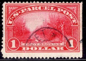 US Stamp #Q12 $1 Carmine Rose Parcel Post USED SCV $40.00