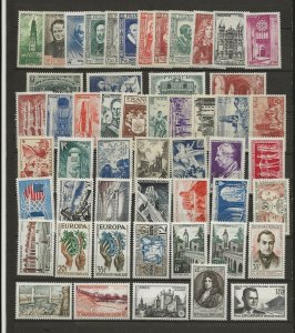 France 1939-1957 fifty two stamps mainly in sets all MNH simplified cat £78