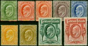 Falkland Islands 1904-06 Set of 9 SG43-50 Fine MM