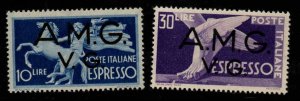 Italy,  Scott 1LNE1-2 AMG VG  Venezia Giulia MH*  Express mail set