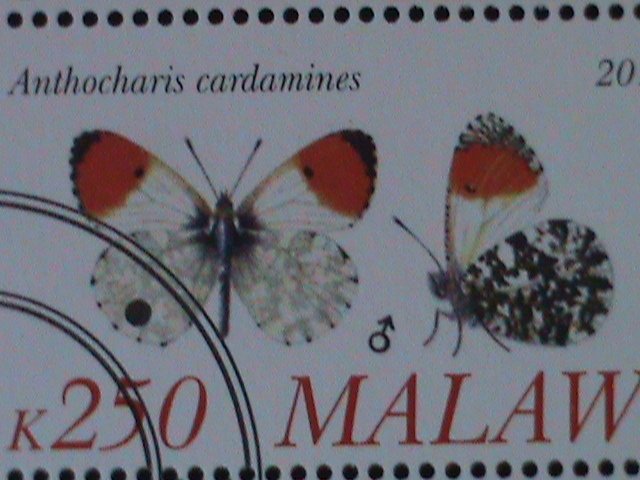 ​MALAWI-2010-PROMOTE-LOVELY BUTTERFLIES-CTO-SHEET-EST.$10 VERY FINE LAST ONE