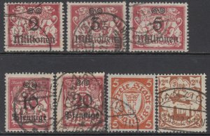 Germany - Danzig  Very Fine Lot 7 stamps high catalogue