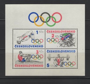 Czechoslovakia #2530a (1984 Olympics sheet) VFMNH CV $4.00