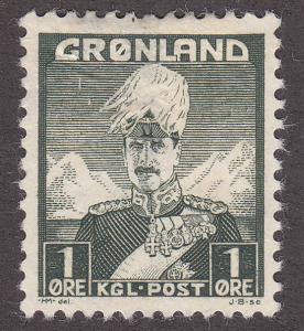 Greenland 1 Hinged 1938 Christian X