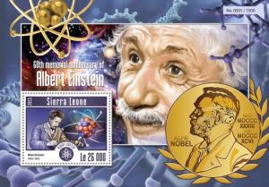 SIERRA LEONE 2015 SHEET EINSTEIN NOBEL PRIZE srl15215b