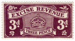 (I.B) Excise Revenue : 3d Purple (1916)