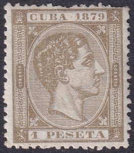 Cuba 1879 Sc 87 MLH* damaged perfs at top