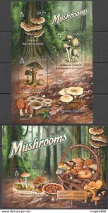 2012 Solomon Islands Mushrooms Nature Flora #1601-04+Bl114 ** Ls029