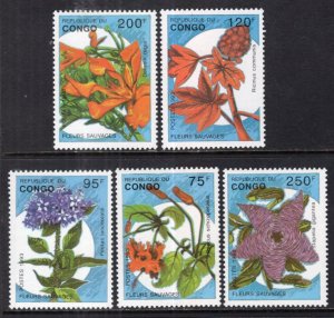 Congo People's Republic 1016-1020 Flowers MNH VF