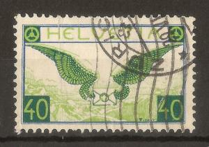 Switzerland 1933 40c Wings Air SG322A Fine Used Cat£120