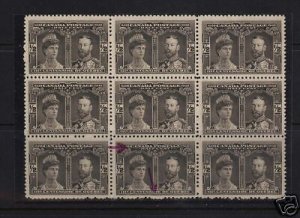 Canada #96i VF/NH Block Of Nine