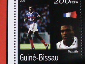 ​GUINEA BISSAU-2001-WORLD SOCCER CHAMPIONSHIPS-FRANCE MNH SHEET VERY FINE