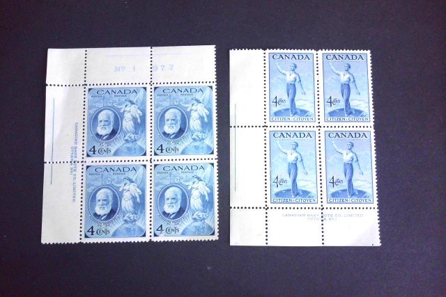 Canada Sc# 274-275 Blocks of 4 MNH some perf separation