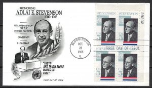1965 Sc1275 Adlai E. Stevenson PB4 FDC