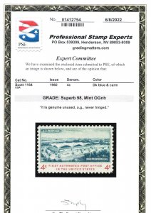 MOstamps - US #1164 Mint OG NH Grade 98 with PSE cert - Lot # MO-3642 SMQ $75 