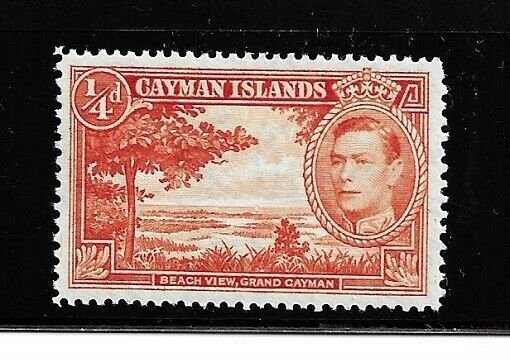 Cayman Islands Stamp- Scott # 100a/A13- 1/4p- Mint/LH-1938-43-OG