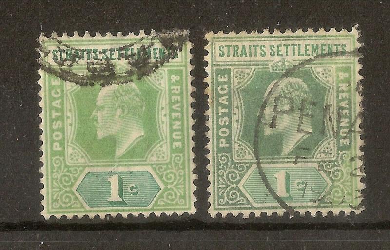 Straits 1902 1c Shades SG110/a Fine Used