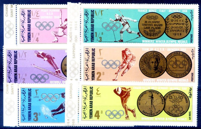 YAR. Sport. 1968 Grenoble Olympics. Medallized.