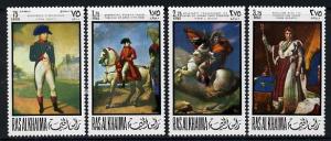 Ras Al Khaima 1969 Paintings of Napoleon perf set of 4 un...