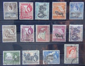 Kenya Uganda Tanganyika 1954 - 1959 set to £1 Used