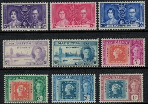 Mauritius #208-10,23-8*  CV $3.65