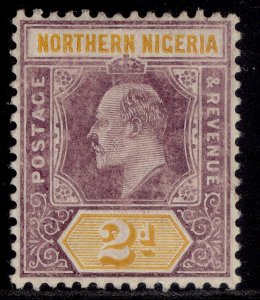 NORTHERN NIGERIA EDVII SG22b, 2d dull purple & yellow, M MINT. Cat £19.