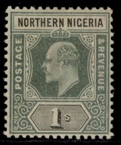 NORTHERN NIGERIA EDVII SG16, 1s green & black, LH MINT.