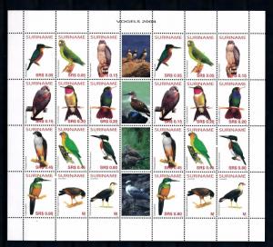 [SUV1282] Surinam Suriname 2004 Birds Vögel Oiseaux Miniature Sheet with tab MNH