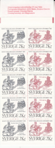 Sweden 5 Complete Booklets attached to cover, please see description