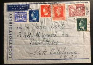 1946 Amsterdam Netherlands Airmail cover to San Pedro CA USA