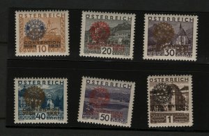 Austria #B87 - #B92 Very Fine Never Hinged Set