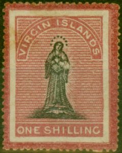 Virgin Islands 1867 1s Black & Rose-Carmine SG20 Greyish Paper Fine MM (2)