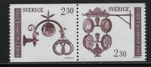 SWEDEN 1385a  PAIR  MNH