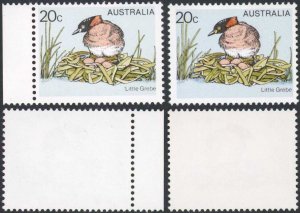 Australia SG673a 20c yellow (beak and eye omitted) U/M