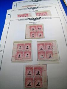 U.S.-SCOTT J88-J97 - POSTAGE DUE SERIES PLATE BLOCKS - LOT OF 10   kbus12