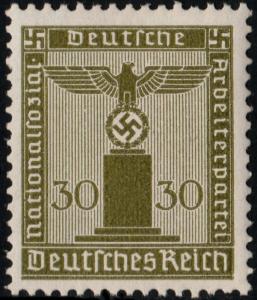 ✔️ THIRD REICH 1942 - OFFICIAL NAZI SWASTIKA NO WM - MI. 164 ** MNH OG [DM164]