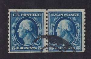 447 Pair F-VF used neat cancel with nice color cv $ 375 ! see pic !