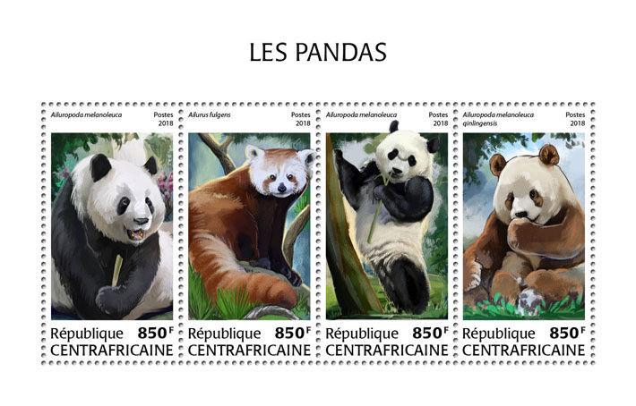 Z08 IMPERF CA18504a Central Africa 2018 Pandas MNH ** Postfrisch