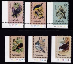 Barbados 1979 Birds Complete set to $10. (18) XF/NH(**)