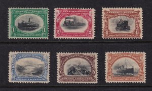 1901 Sc 294-299 Pan-American Expo 1c to 10c MHR OG set of 6 complete (P9