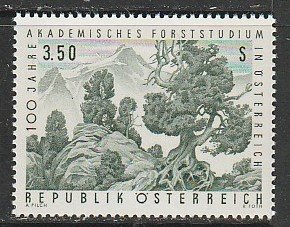 1967 Austria - Sc 802 - MNH VF - 1 single - Mountain Range and Stone Pines