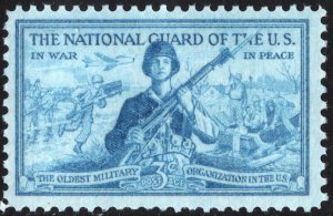 SC#1017 3¢ National Guard Single (1953) MNH