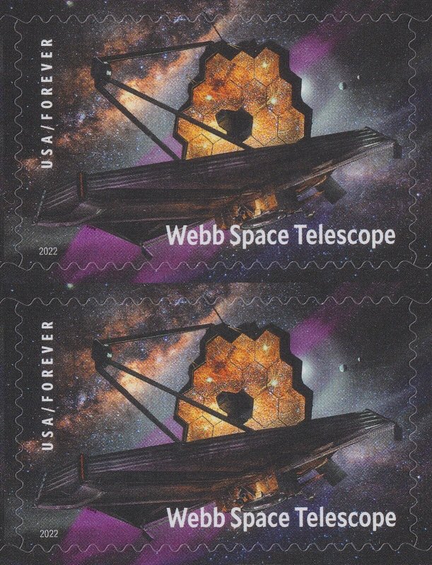 US 5720 James b Space Telescope forever vert pair (2 stamps) MNH