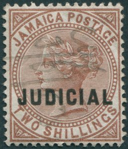 Jamaica 1898 2s brown Judicial Revenue Barefoot 7 used