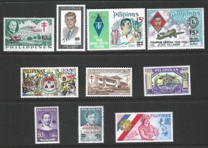 Philippines 1104,1118, 1119,1209, 1210, 1242, 1229, 1230, B16, B17 MNH SC: $7.40