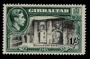 GIBRALTAR GVI SG127, 1s black & green, M MINT. Cat £45. PERF 14